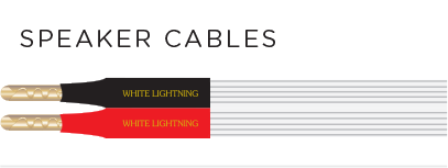 White lightning Speaker Cables